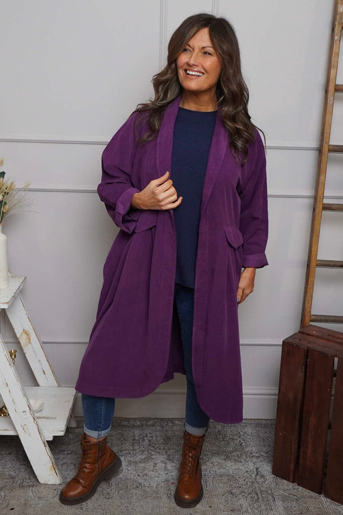 Kapri Needlecord Jacket Purple - Image 2