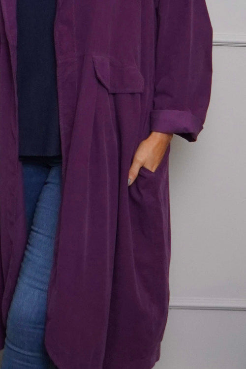 Kapri Needlecord Jacket Purple - Image 3