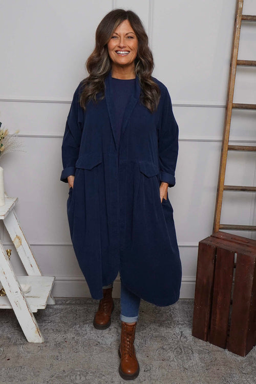 Kapri Needlecord Jacket Navy - Image 1