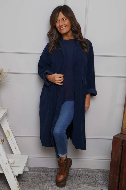Kapri Needlecord Jacket Navy - Image 2