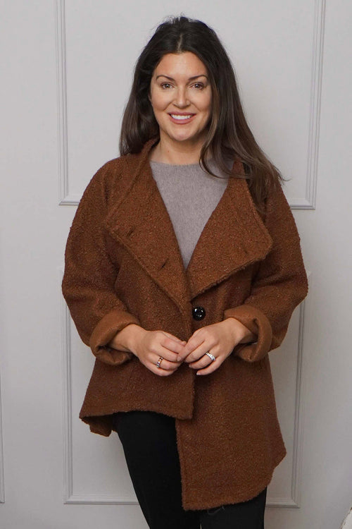 Shona Boucle Jacket Nutmeg - Image 2