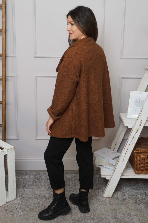 Shona Boucle Jacket Nutmeg - Image 4