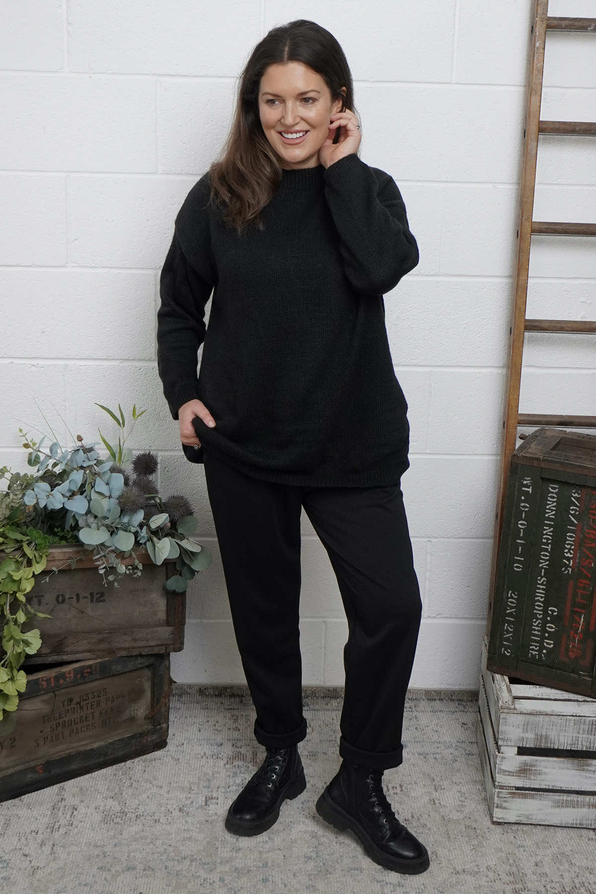 Elaine Knitted Jumper Black
