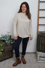 Elaine Knitted Jumper Stone Stone - Elaine Knitted Jumper Stone