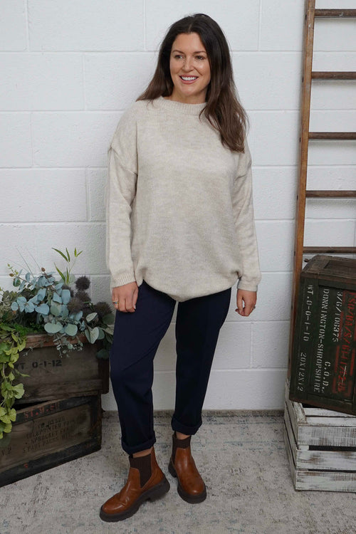 Elaine Knitted Jumper Stone - Image 1