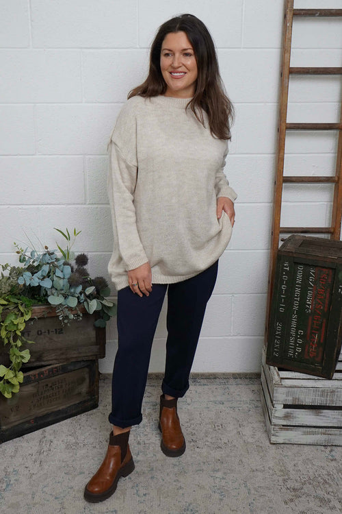 Elaine Knitted Jumper Stone - Image 3
