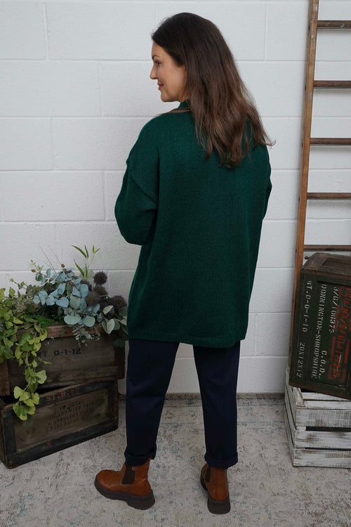 Elaine Knitted Jumper Bottle Green - Image 4