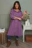 Sian Hooded Needlecord Jacket Purple