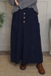 Zinnia Needlecord Skirt Navy