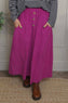 Zinnia Needlecord Skirt Berry