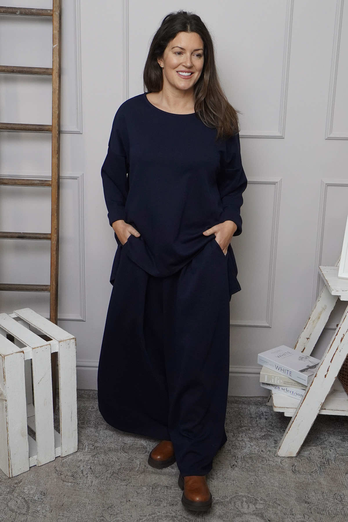 Charla Dipped Hem Cotton Top