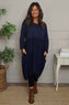 Regana Cotton Dress Navy