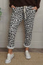 Effie Leopard Print Cotton Joggers White