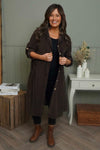 Sian Hooded Needlecord Jacket Cocoa