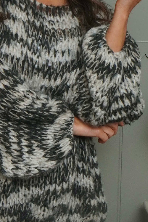 Leatrice Knitted Jumper Stone - Image 3