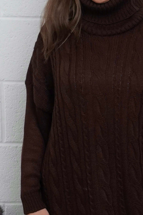 Moira Polo Knitted Jumper Cocoa - Image 3