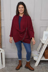 Floella Zip Cotton Jacket Wine