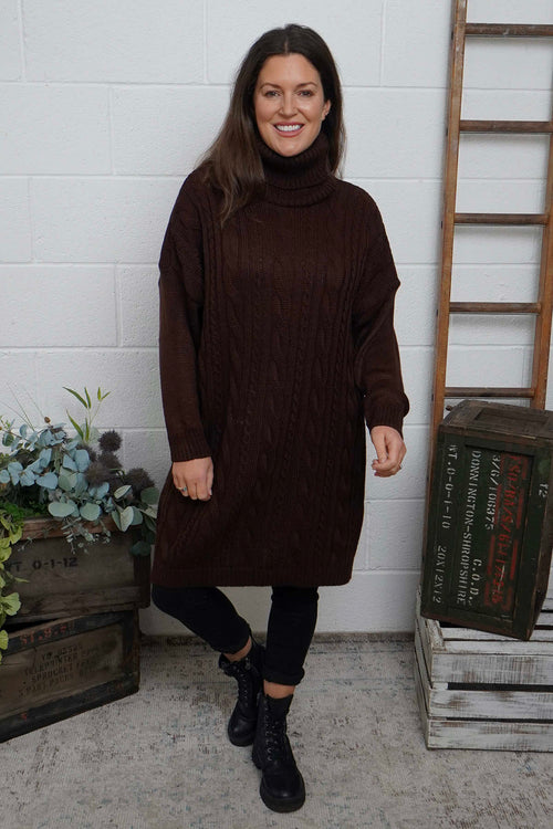 Moira Polo Knitted Jumper Cocoa - Image 1