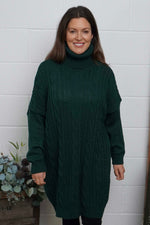 Moira Polo Knitted Jumper Bottle Green Bottle Green - Moira Polo Knitted Jumper Bottle Green