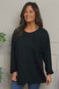 Kaila Flower Patch Cotton Top Black