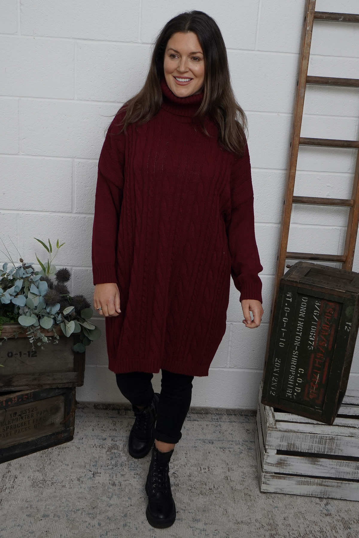 Moira Polo Knitted Jumper Wine