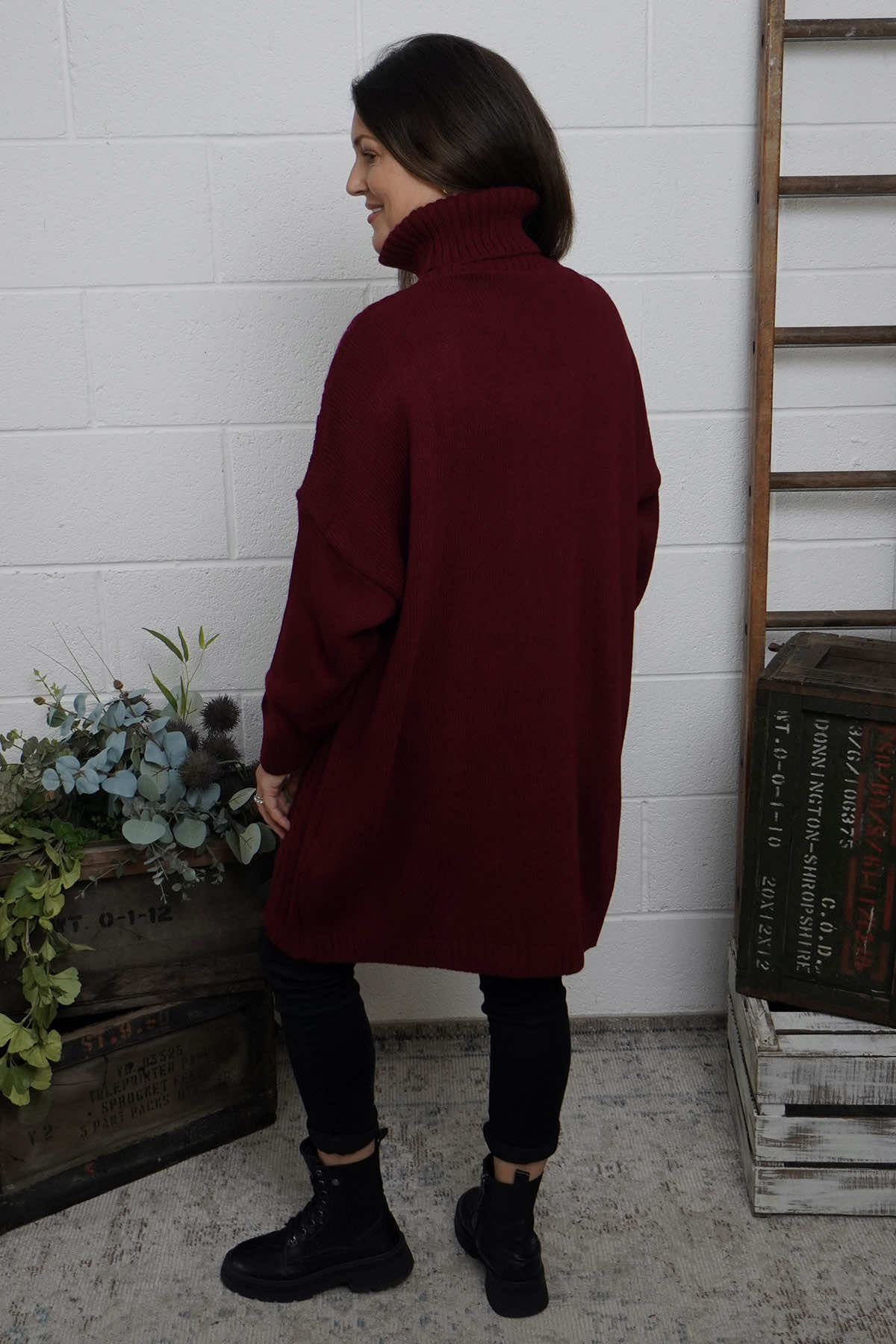 Moira Polo Knitted Jumper Wine
