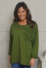 Kaila Flower Patch Cotton Top Olive