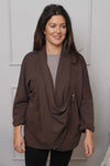Floella Zip Cotton Jacket Cocoa