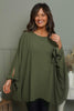 Anette Tie Sleeve Top Khaki
