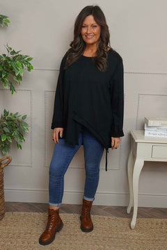 Garnette Cotton Top Black