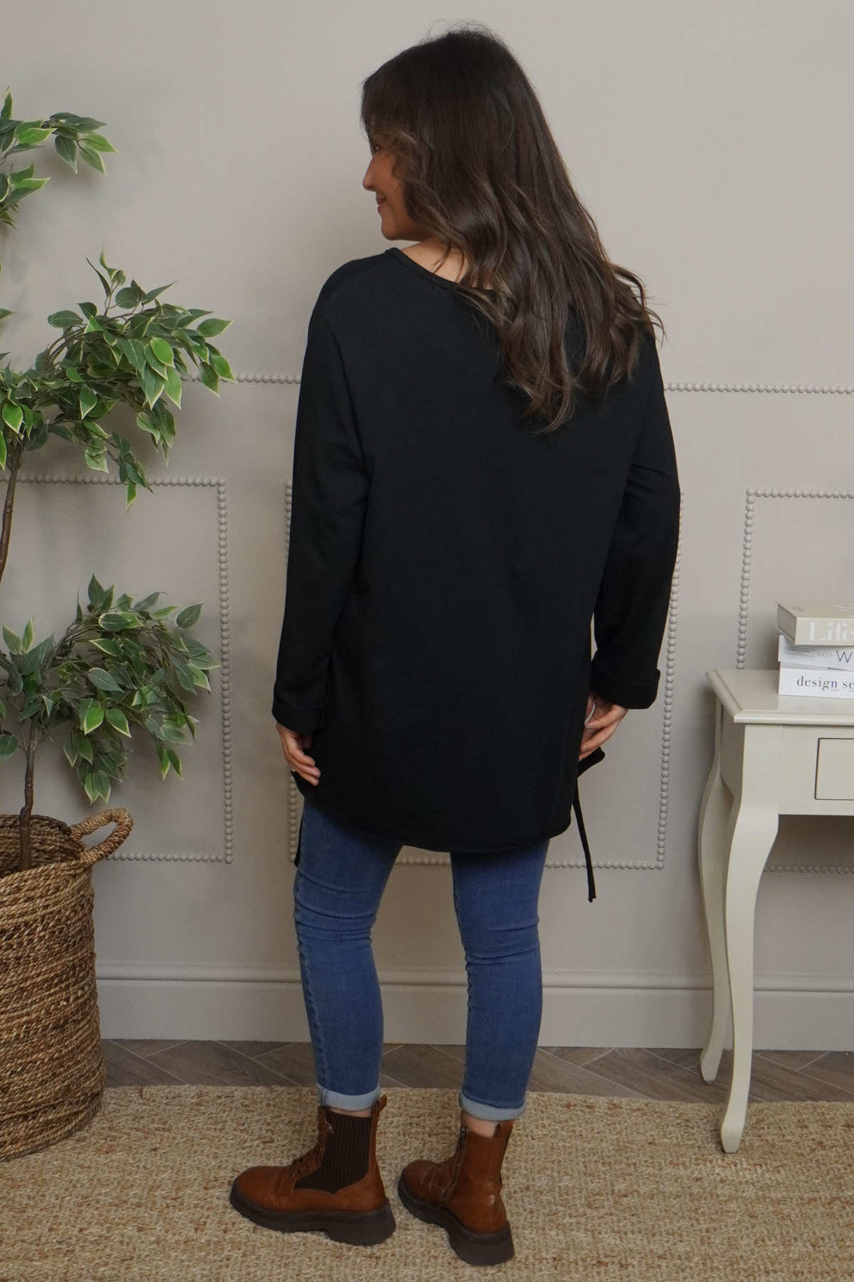 Garnette Cotton Top Black