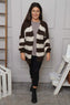 Kennedy Stripe Knitted Cardigan Cocoa
