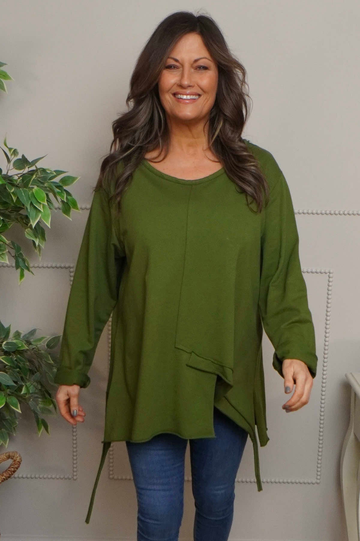 Garnette Cotton Top Olive