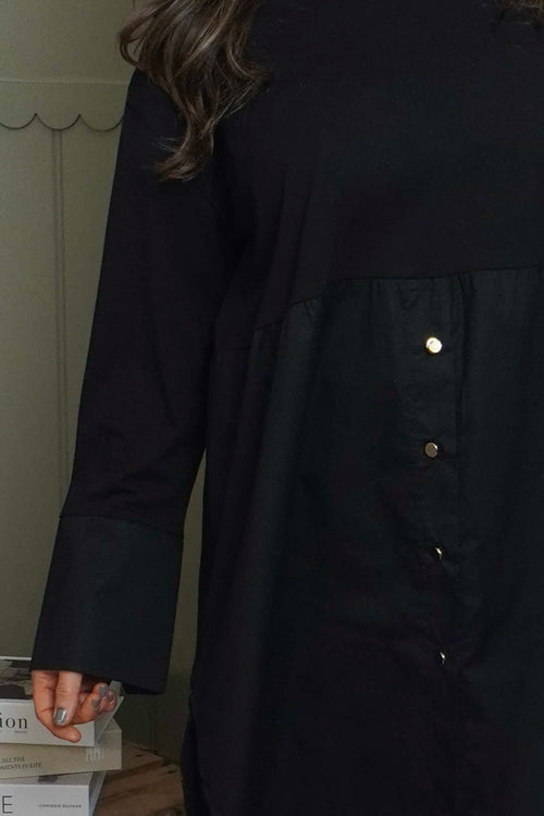 Arwen Cotton Shirt Black - Image 3