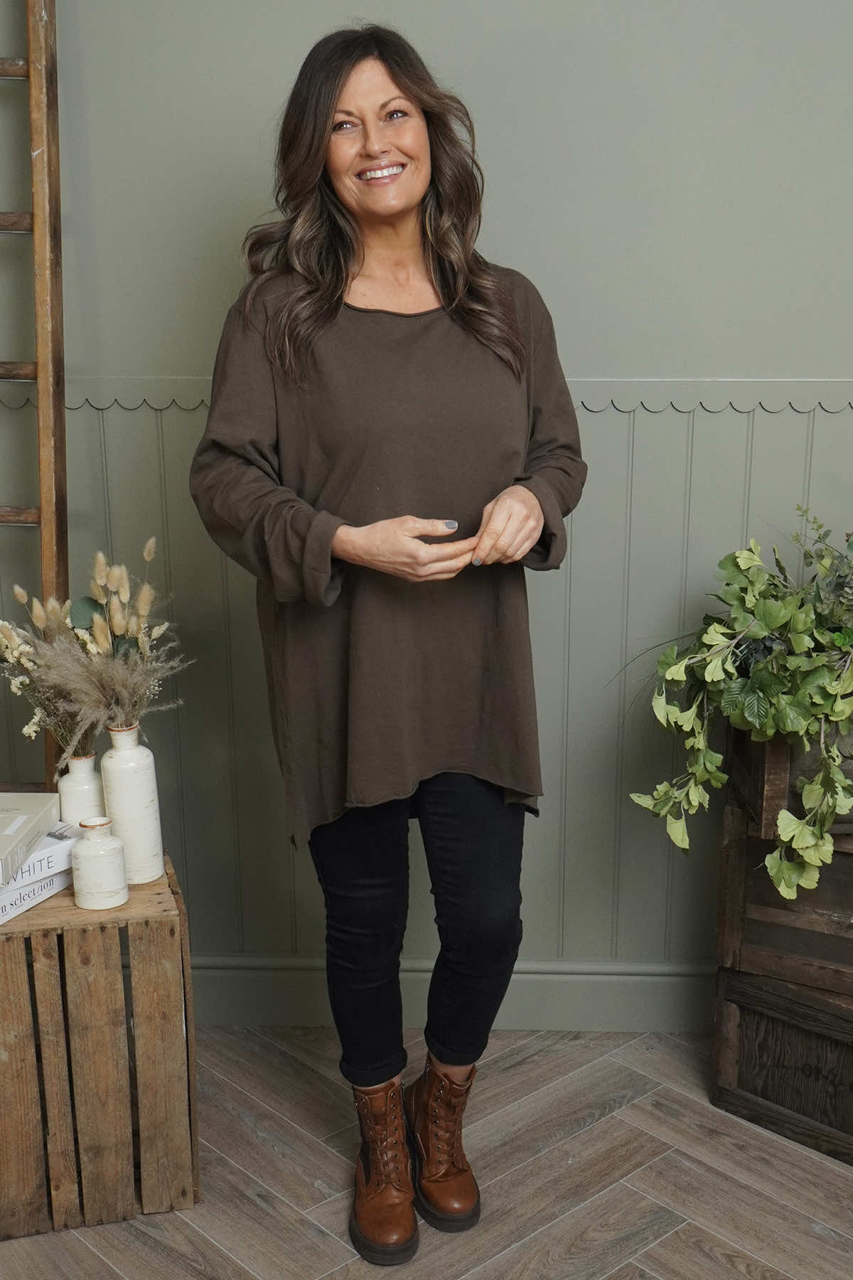 Sasha Cotton Top Cocoa