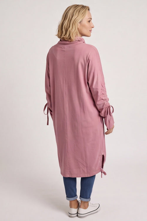 Dalary Cowl Neck Cotton Tunic Pink - Image 5