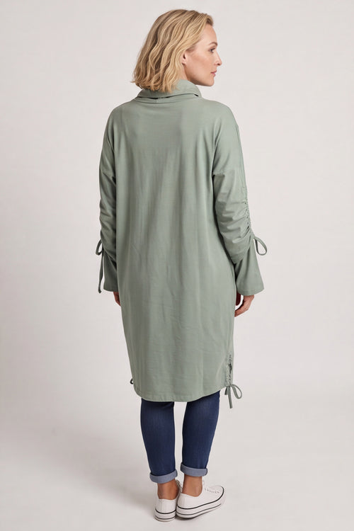 Dalary Cowl Neck Cotton Tunic Sage Green - Image 4