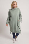 Dalary Cowl Neck Cotton Tunic Sage Green