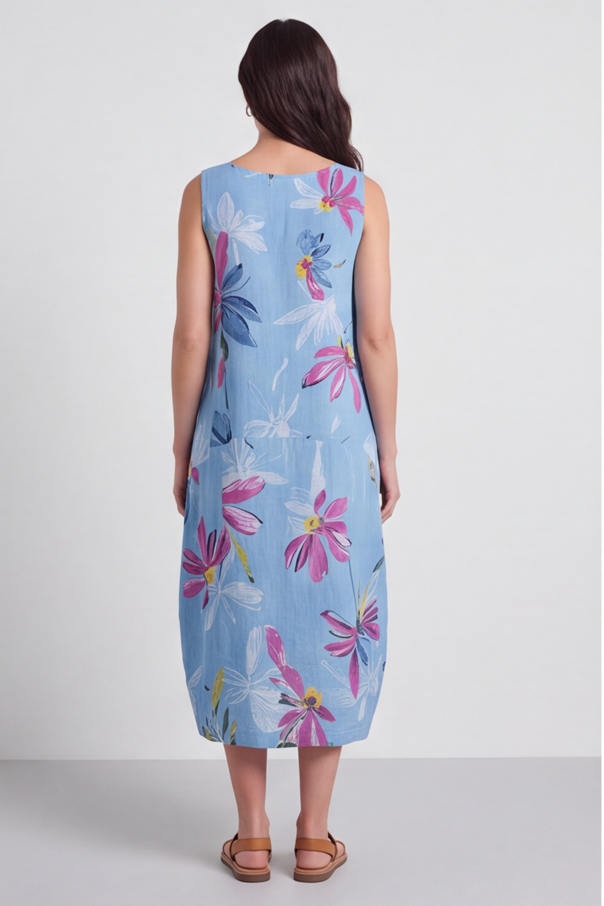 Darcie Floral Print Blue Dress