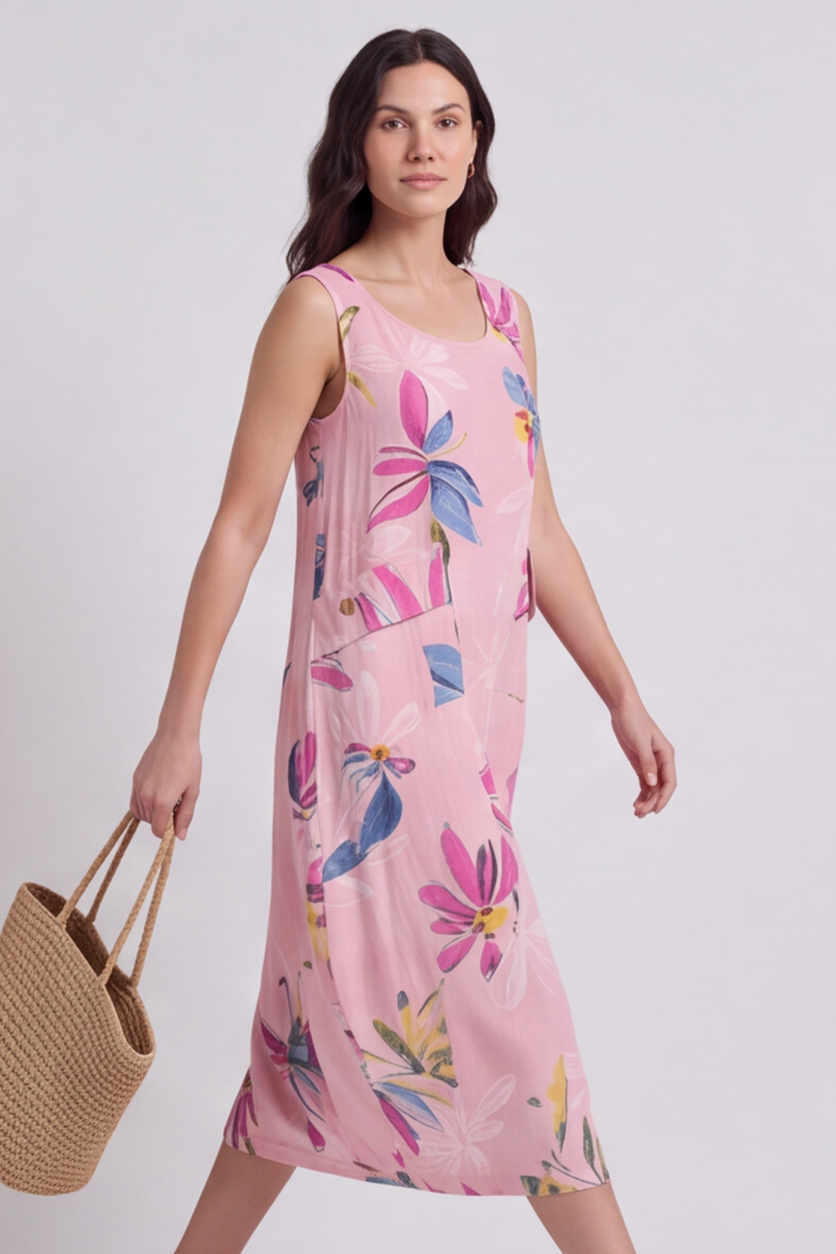 Darcie Floral Print Pink Dress