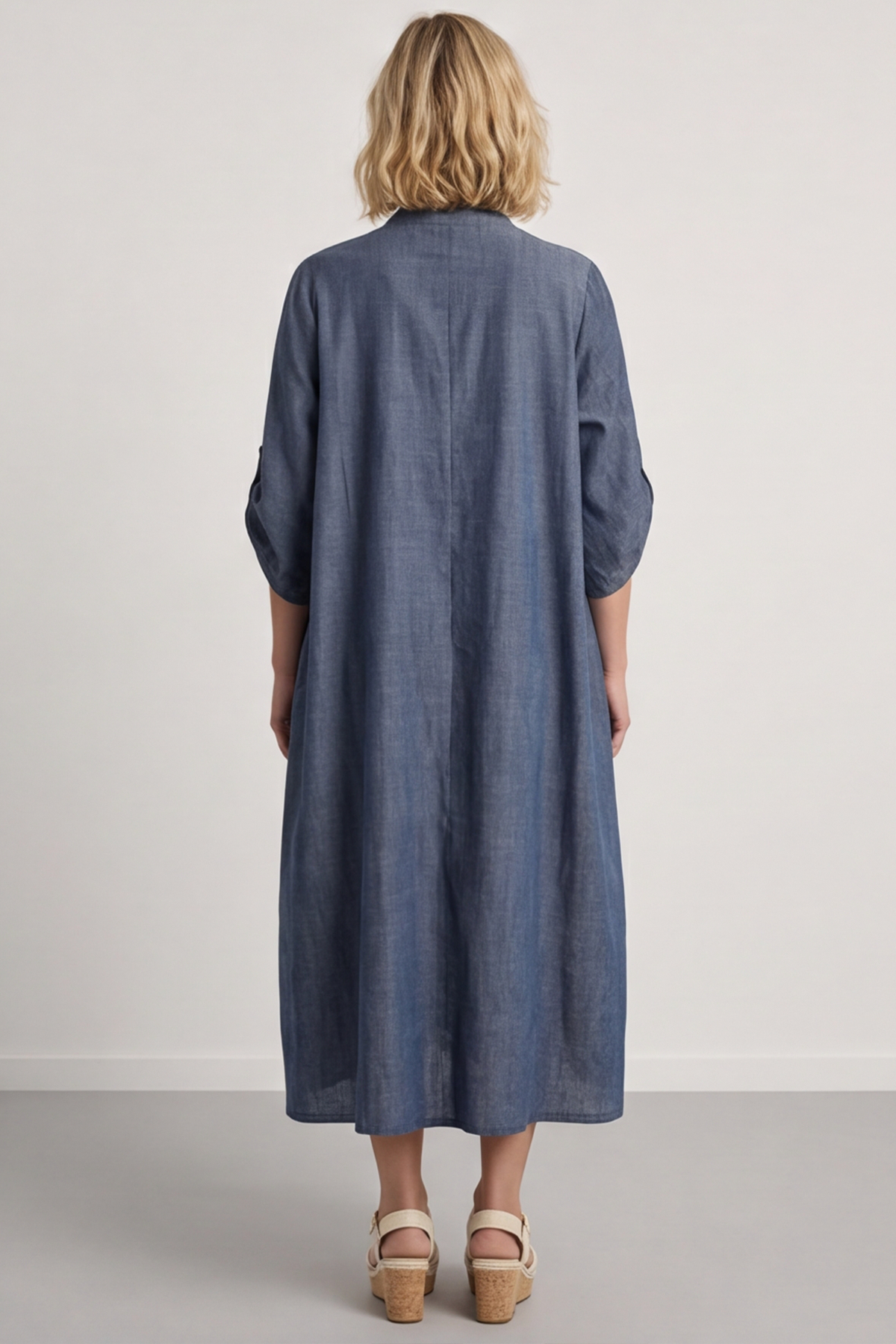 Positano Crochet Maxi Navy  Dress