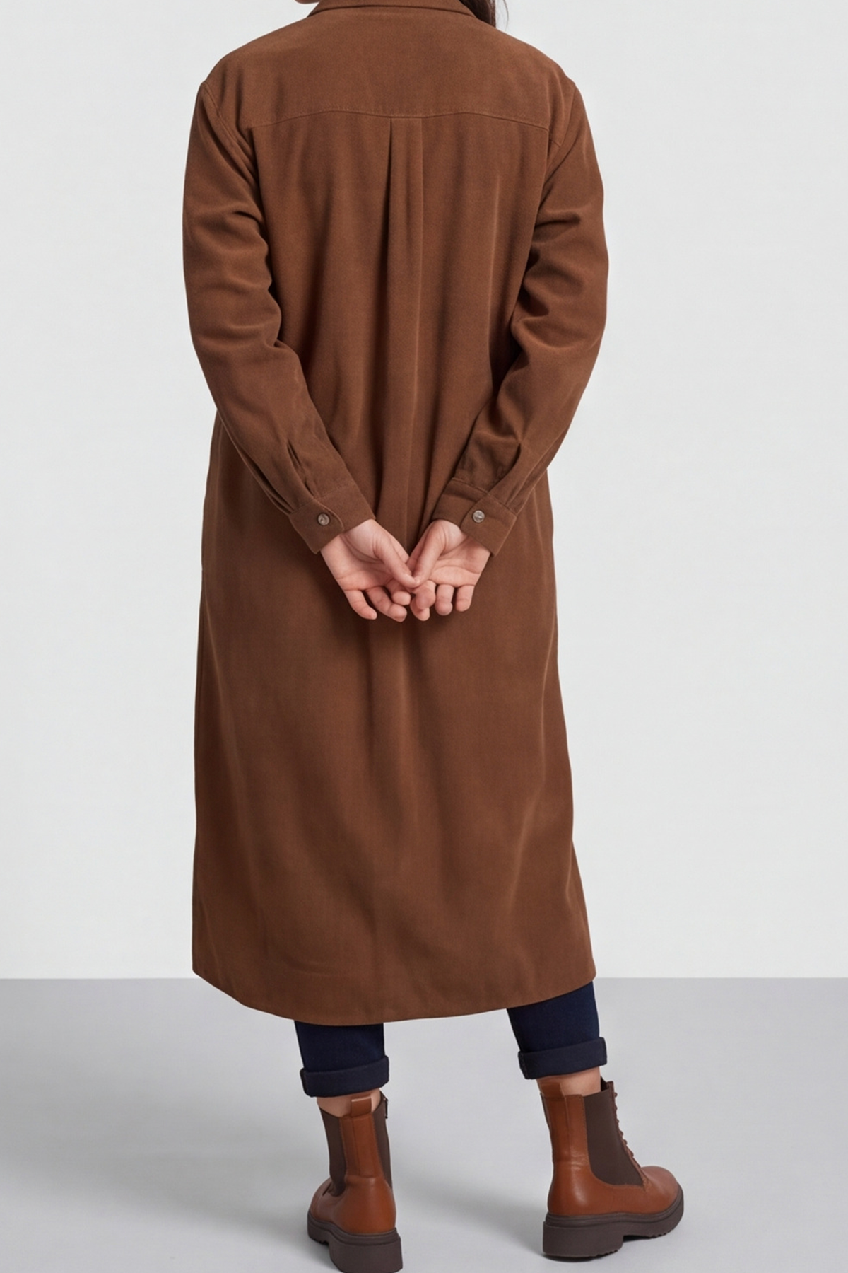 Dezi Needlecord Shirt Dress Nutmeg
