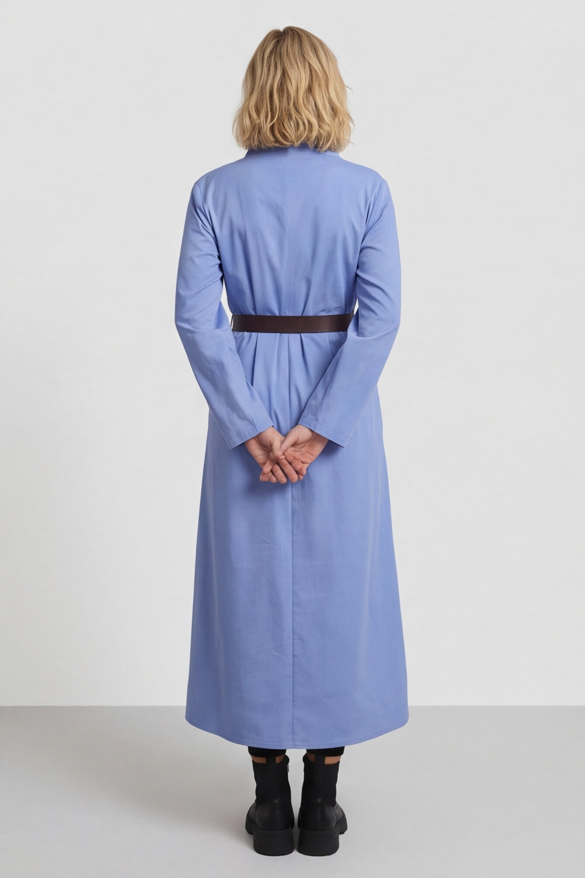 Eudora Belted Dress Powder Blue
