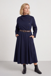 Eudora Belted Dress Navy