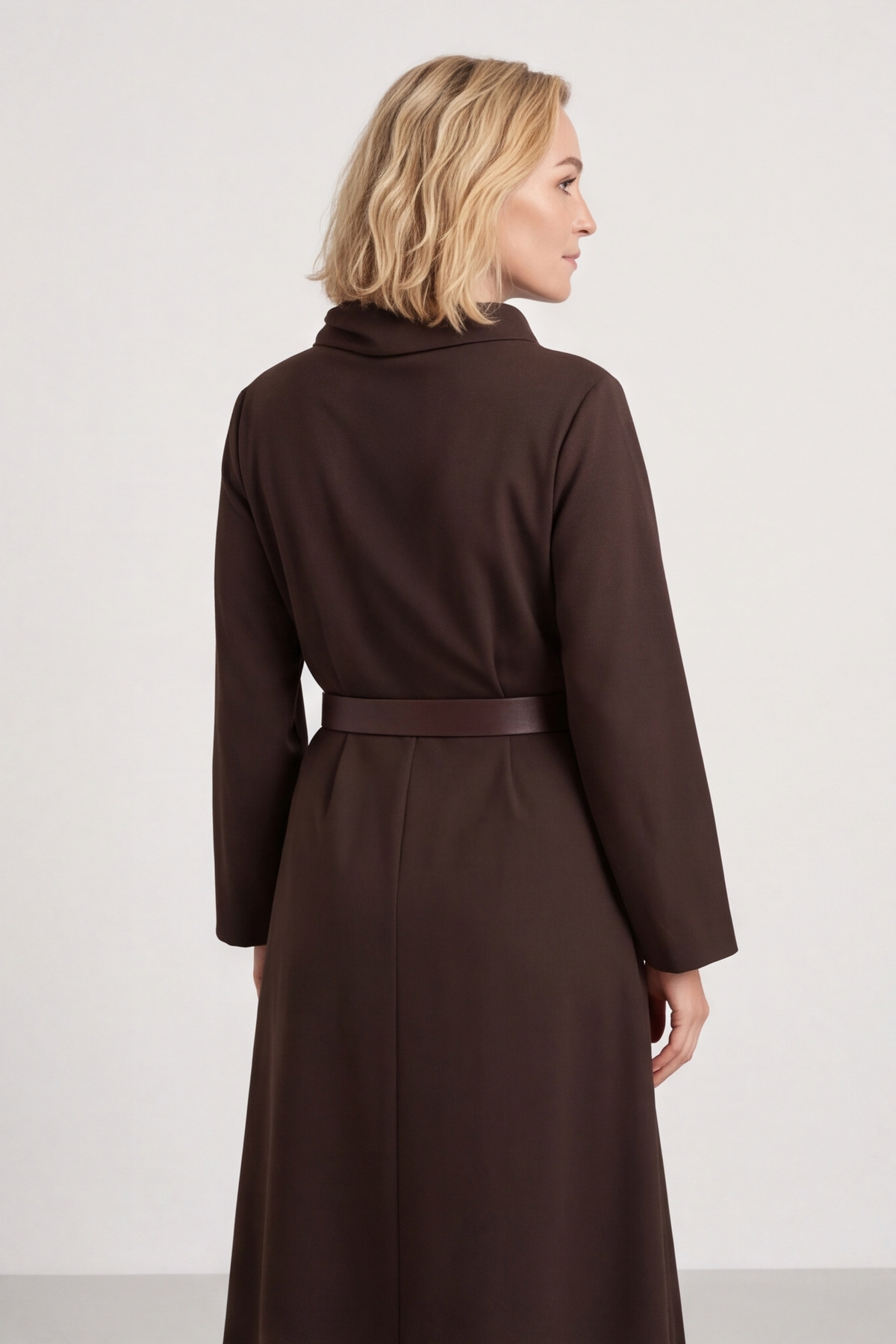 Eudora Belted Dress Cocoa