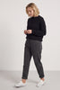 Effie Leopard Print Cotton Joggers Charcoal