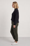 Effie Leopard Print Cotton Joggers Khaki