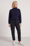 Effie Leopard Print Cotton Joggers Navy