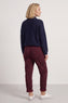 Effie Leopard Print Cotton Joggers Wine