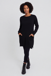 Elisa Pocket Knitted Tunic Black